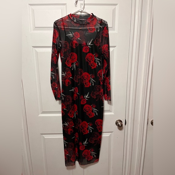 Bodycon mesh long sleeve dress - Picture 8 of 8